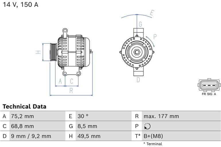 Alternator 0986086440