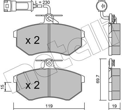Brake Pad Set, disc brake 22-0148-1