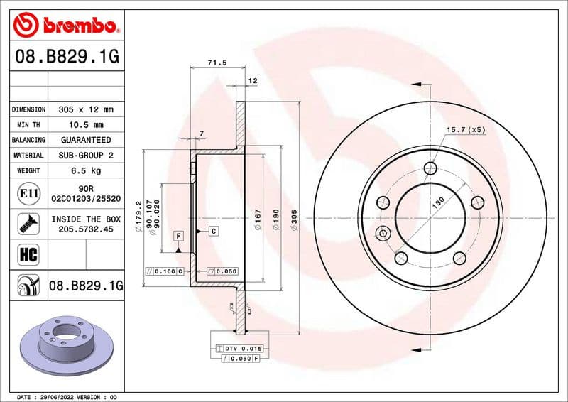 Brake Kit, disc brake BEYOND LINE - Greenance KT 10 036