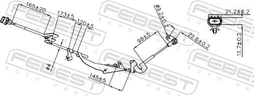 Sensor, wheel speed 04606-013 - image 2