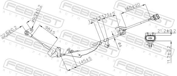 Sensor, wheel speed 04606-014 - image 2