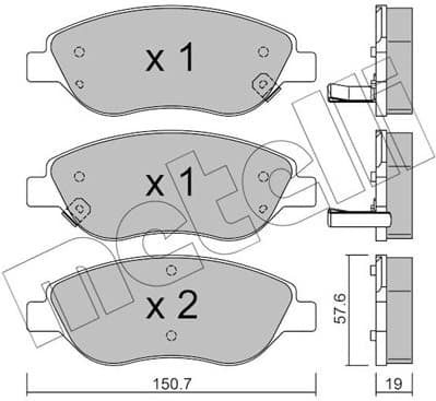 Brake Pad Set, disc brake 22-0577-2
