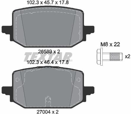 Brake Pad Set, disc brake Q+ 2658904