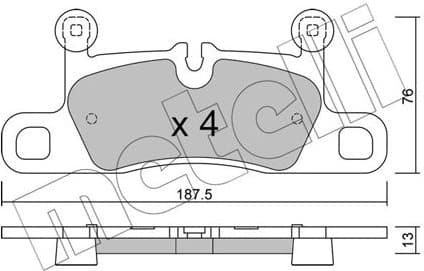 Brake Pad Set, disc brake 22-1315-0