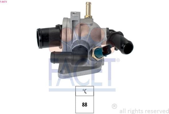 Thermostat, coolant Made in Italy - OE Equivalent 7.8673