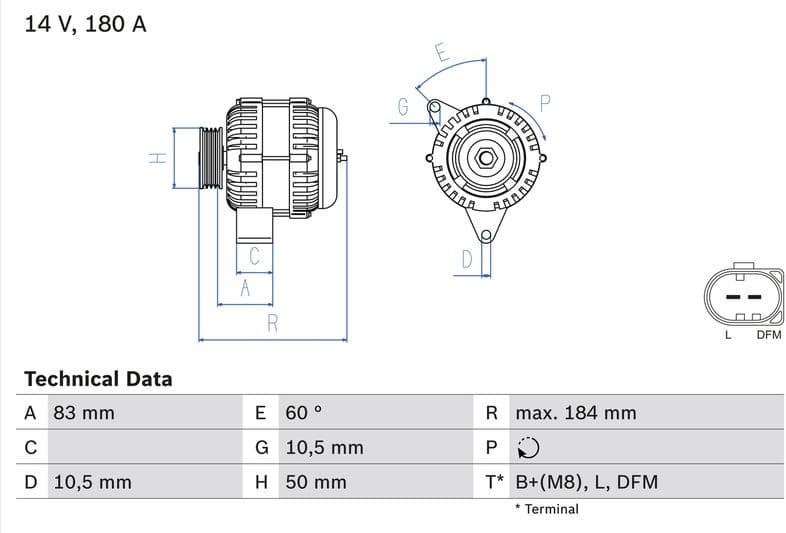 Alternator 0986047480 - image 2