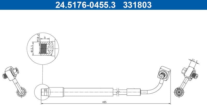 Brake Hose 24.5176-0455.3