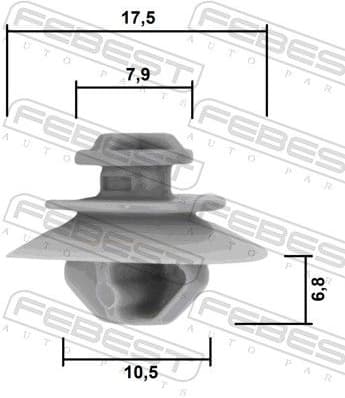 Clip, trim/protection strip 88570-215 - image 2
