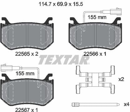 Brake Pad Set, disc brake Q+ 2256501