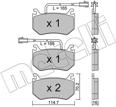 Brake Pad Set, disc brake 22-1102-0