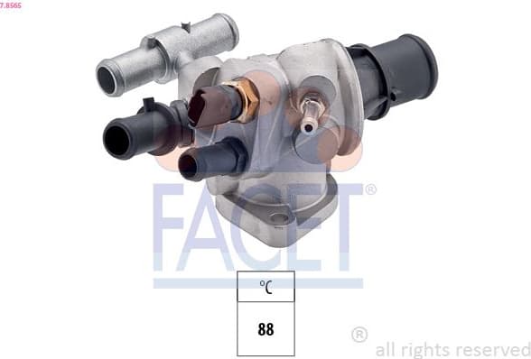 Thermostat, coolant Made in Italy - OE Equivalent 7.8565