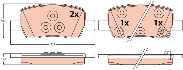 Brake Pad Set, disc brake GDB2368