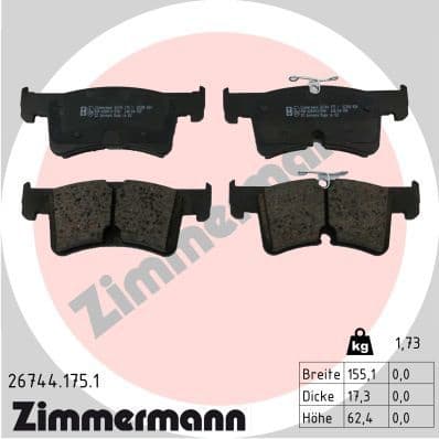 Brake Pad Set, disc brake 26744.175.1