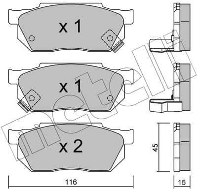Brake Pad Set, disc brake 22-0247-1
