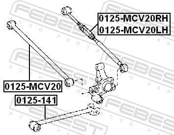 Control/Trailing Arm, wheel suspension 0125-MCV20RH - image 2