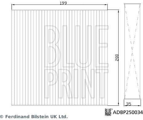 Filter, cabin air ADBP250034