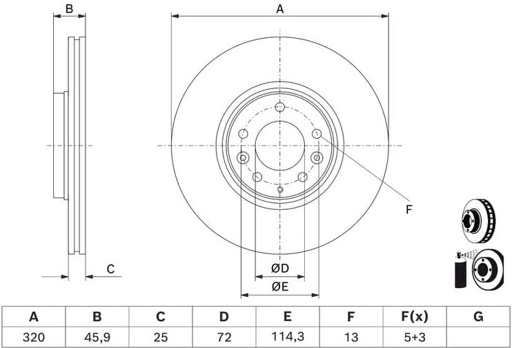 Brake Disc 0986479D74