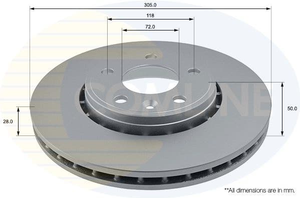 Brake disc, 1pcs FRONT ADC1110V - image 2