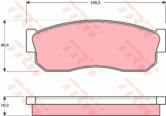 Brake Pad Set, disc brake GDB288