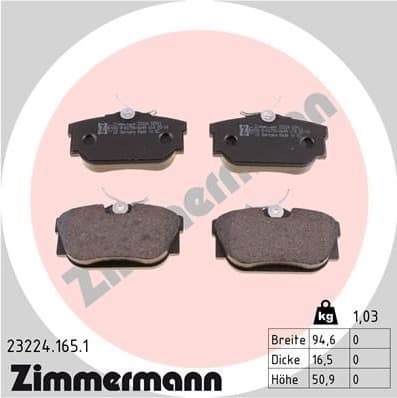 Brake Pad Set, disc brake 23224.165.1
