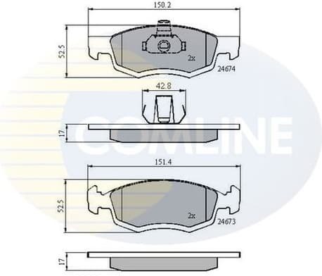 Brake pads front CBP01791
