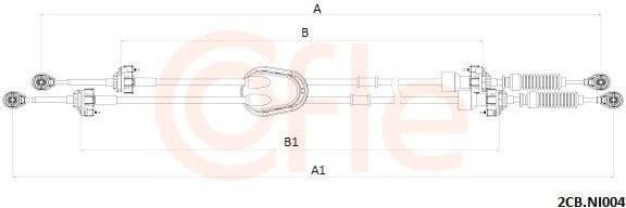 Cable Pull, manual transmission 92.2CB.NI004