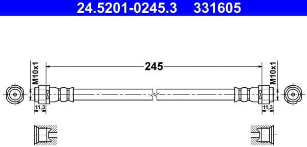 Brake Hose 24.5201-0245.3