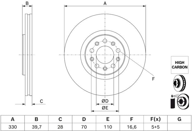 Brake Disc 0 986 479 J44