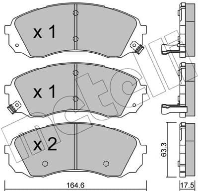 Brake Pad Set, disc brake 22-0785-0
