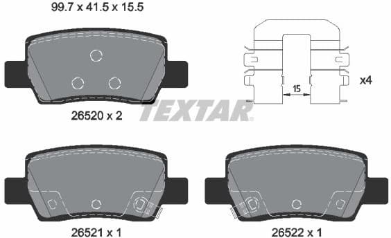 Brake Pad Set, disc brake Q+ 2652002