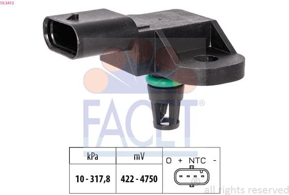 Air Pressure Sensor, altitude adaption Made in Italy - OE Equivalent 10.3412