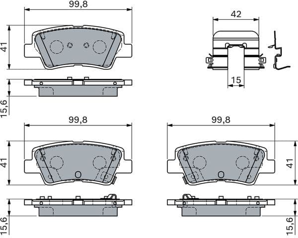 Brake Pad Set, disc brake 0 986 460 172 - image 2