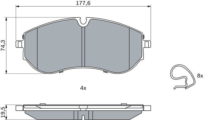 Brake Pad Set, disc brake 0986424931 - image 6