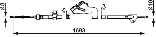 Cable Pull, parking brake 1 987 482 657 - image 2