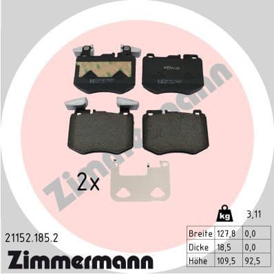 Brake Pad Set, disc brake 21152.185.2