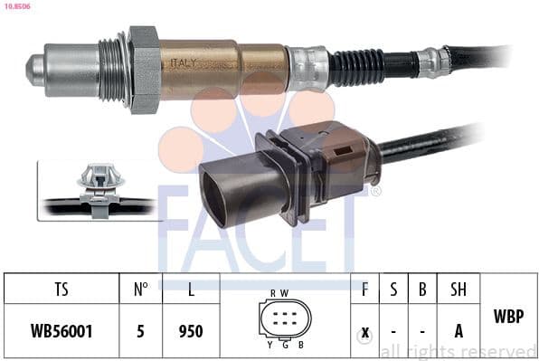 Oxygen Sensor Made in Italy - OE Equivalent 10.8506