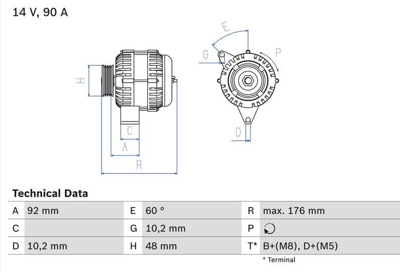 Alternator 0986039740 - image 2