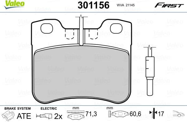 Brake Pad Set, disc brake ESSENTIAL 301156