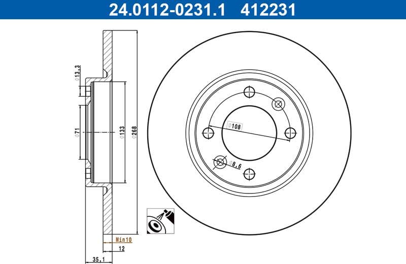 Brake Disc 24.0112-0231.1
