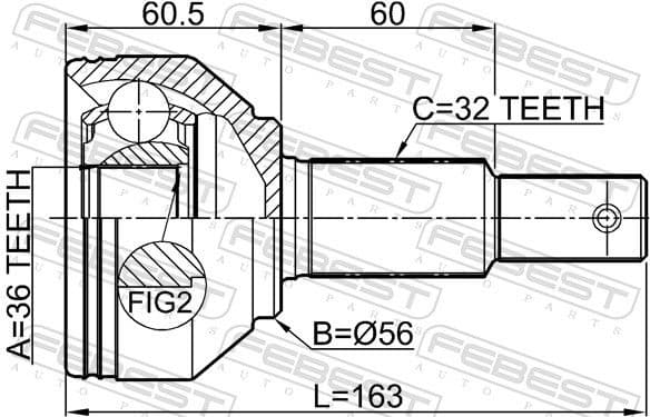 Joint Kit, drive shaft 0210-R52VQ35 - image 2