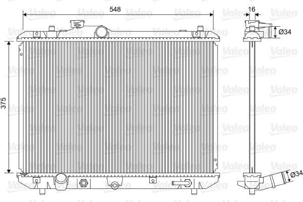 Radiator, engine cooling 701587