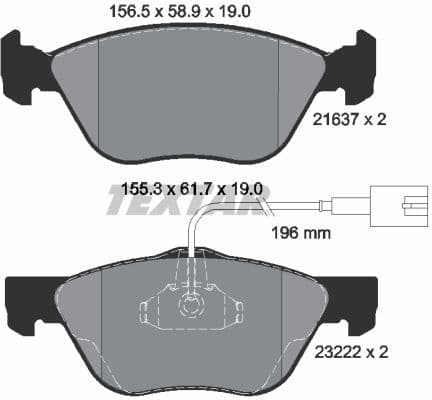 Brake Pad Set, disc brake Q+ 2163702