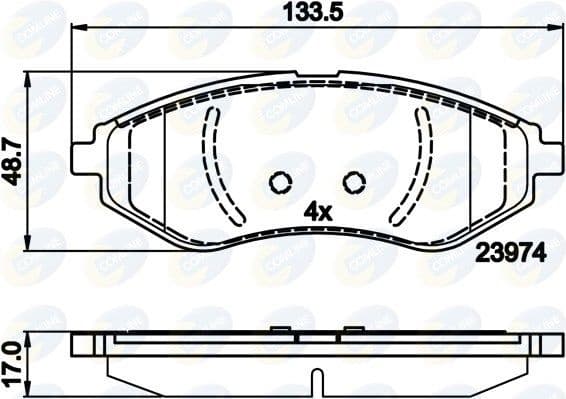 Brake pads front CBP01598