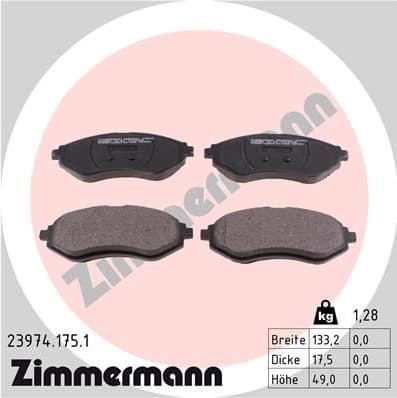 Brake Pad Set, disc brake 23974.175.1