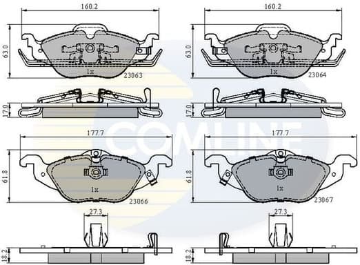 Brake pads front CBP3584