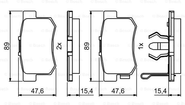 Brake Pad Set, disc brake 0986494233 - image 7