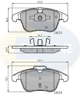 Brake pads front CBP01591