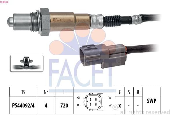 Oxygen Sensor Made in Italy - OE Equivalent 10.8514