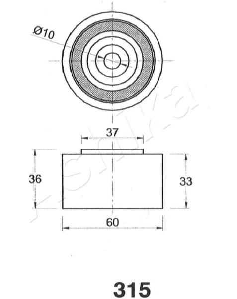 Tensioner, timing belt 45-03-315 - image 2