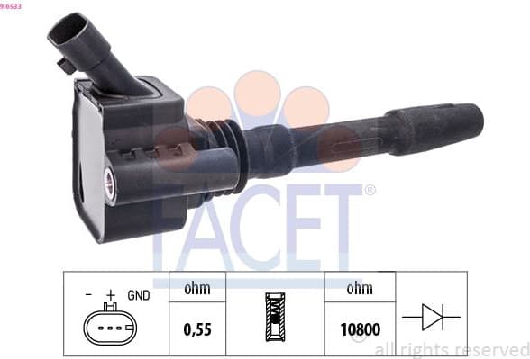 Ignition Coil OE Equivalent 9.6533
